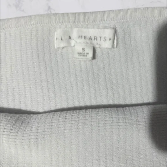 Pacsun L.A Hearts White Ribbed Tube Top Size Small - Picture 5 of 6